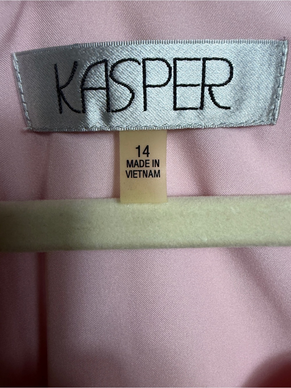 Kasper Two-Piece Dress Suit Size 14 Tutu Pink Metallic Floral Jacquard - Picture 8 of 9
